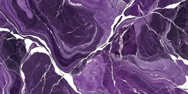 The image is an abstract digital art piece with a purple and white marble-like texture. The colors are predominantly purple with hints of white and black, creating a marbled effect. The texture appears to be fluid and fluid, with swirls and curves that create a sense of movement and depth. The overall effect is one of depth and dimensionality. The image has a dreamy and ethereal quality, with the colors blending together to create a beautiful and intricate pattern.