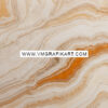 Abstract background featuring swirling patterns of cream, beige, and warm orange hues resembling marble or onyx. The image showcases natural stone’s intricate veining and texture, adding depth and dimension. A watermark appears at the center.
