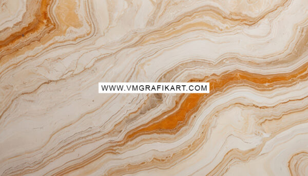 Abstract background featuring swirling patterns of cream, beige, and warm orange hues resembling marble or onyx. The image showcases natural stone’s intricate veining and texture, adding depth and dimension. A watermark appears at the center.